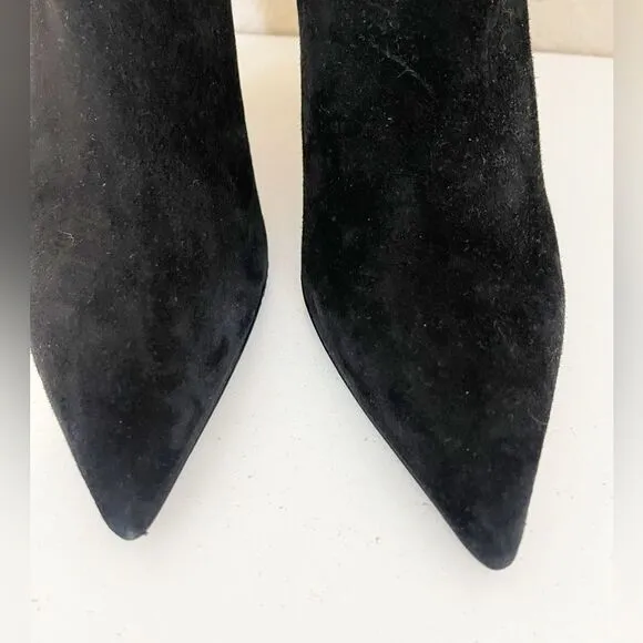 AGL gold metallic black leather Ankle boots 37
