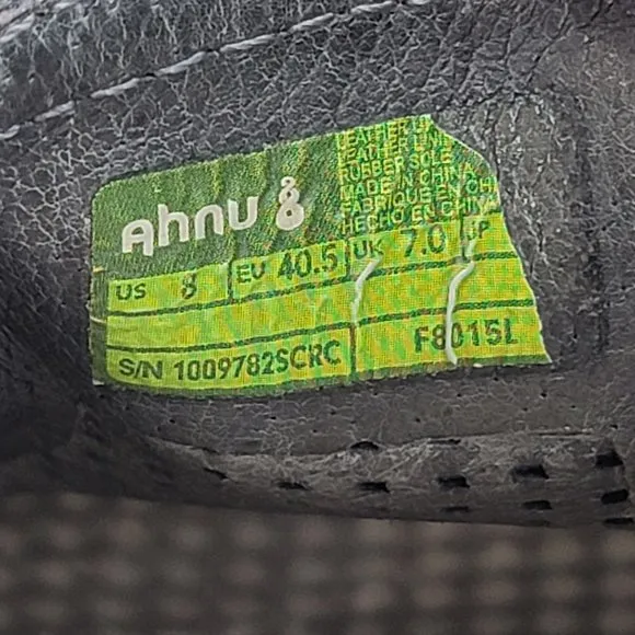 Ahnu Mens Steiner Charcoal Gray Perforated Suede Slip On Sneaker Shoes Sz 8