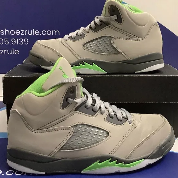 Air Jordan 5 Green Bean Kids Size 2y