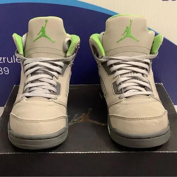 Air Jordan 5 Green Bean Kids Size 2y