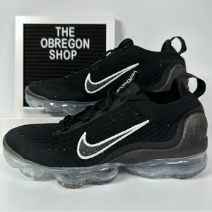 AIR VAPORMAX 2021 FLYKNIT SPECKLED FK WOMENS RUNNING SHOES METALLIC SILVER NEW