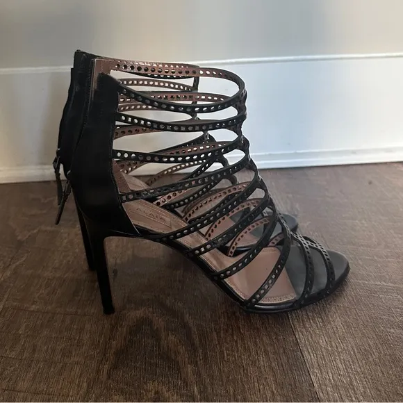 Alaïa Leather Gladiator Sandals Heels