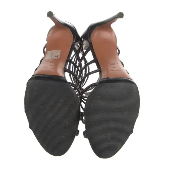 Alaïa Leather Gladiator Sandals Heels