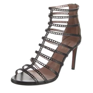 Alaïa Leather Gladiator Sandals Heels