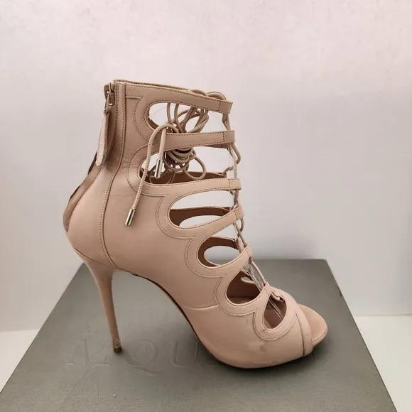 Alexander McQueen Leather Gladiator Sandals Size 38