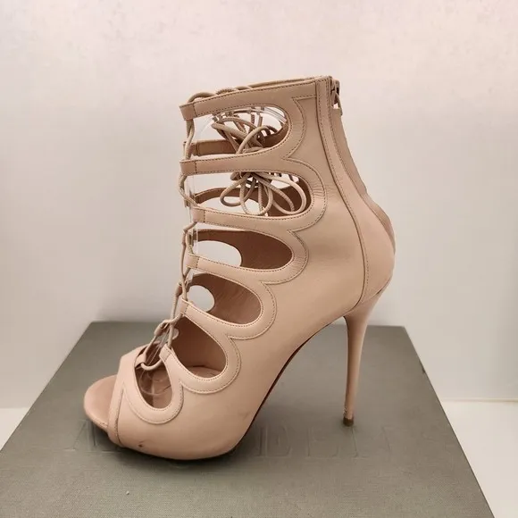 Alexander McQueen Leather Gladiator Sandals Size 38