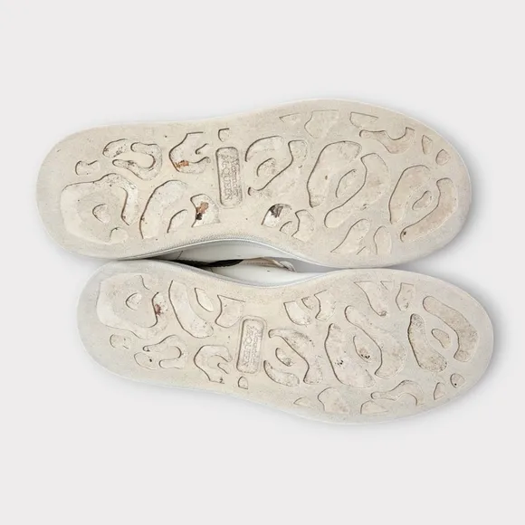 Alexander McQueen Oversized White &amp; Black Leather Sneakers