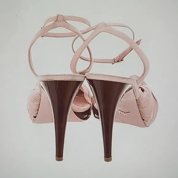 Alexandra Neel Pleated Chiffon Sandals - Size: 10 | IT 40 -