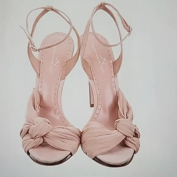 Alexandra Neel Pleated Chiffon Sandals - Size: 10 | IT 40 -