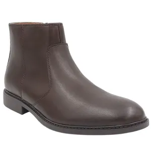 Alfani Men Liam Side Zip Dress Boots Size US 12M Espresso Brown Faux Leather