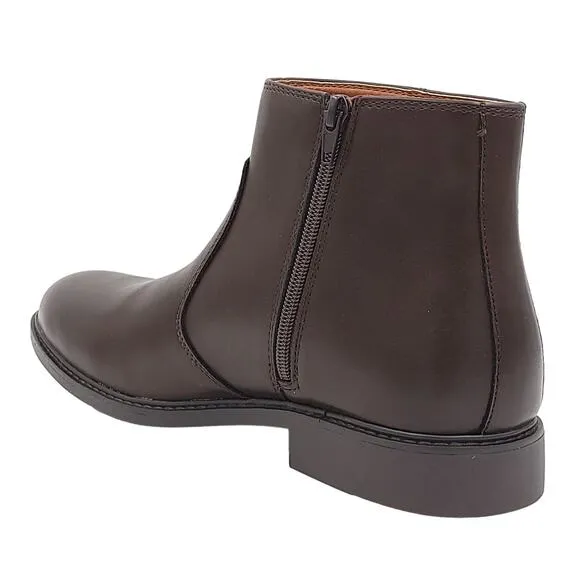Alfani Men Liam Side Zip Dress Boots Size US 7M Espresso Brown Faux Leather