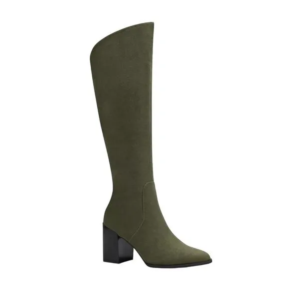 Alfani Women's Wylde Block Heel Boots Olive Size 9 1/2