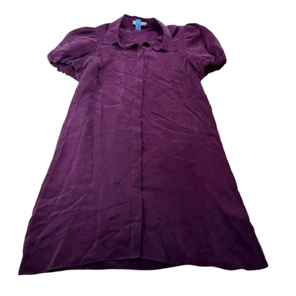 Alice and Olivia Jem Gathered Washed Mini Shirt Dress medium