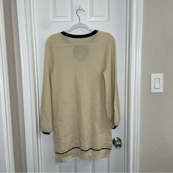 Alice   Olivia Cashmere Wool Blend Cream Sweater Dress