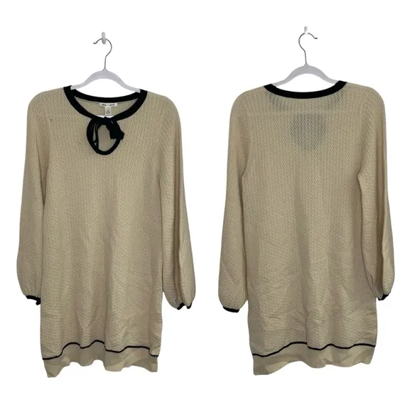 Alice   Olivia Cashmere Wool Blend Cream Sweater Dress