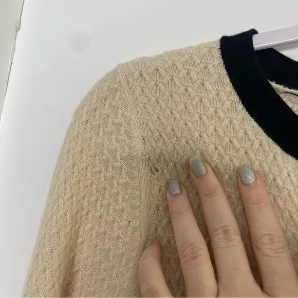 Alice   Olivia Cashmere Wool Blend Cream Sweater Dress