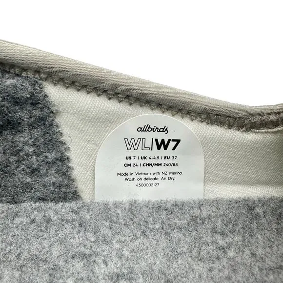 Allbirds | Women | Merino Wool Lounger Woven Gray Comfort Slip On Shoes | Size 7
