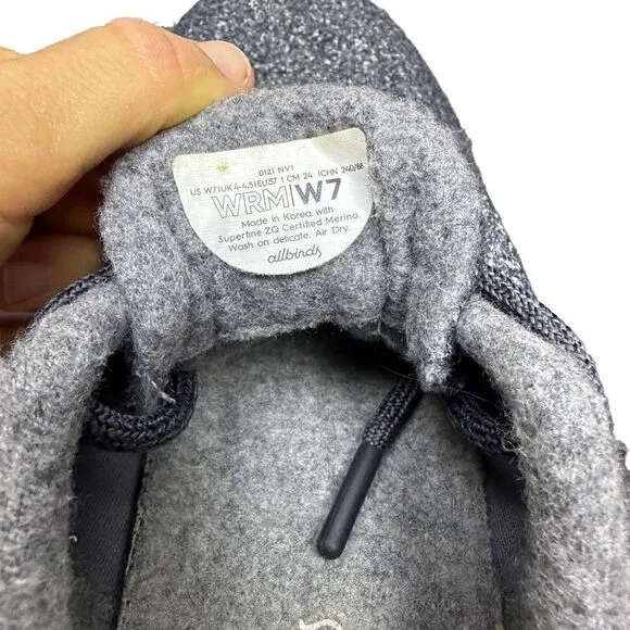Allbirds Women’s Size 7 Wool Runners WRM|W9 Running Athletic Shoes 0921 NV1