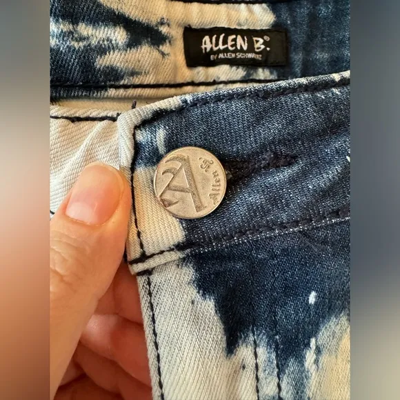 Allen B. by Allen Schwartz Women’s Tie Dye Straight Leg Denim Jeans Size 29‎