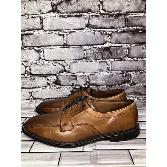 Allen Edmonds Dawson Brown Leather Derby Blucher Bicycle Dress Shoes Men Sz 13D