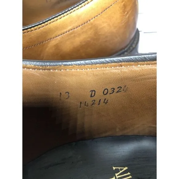 Allen Edmonds Dawson Brown Leather Derby Blucher Bicycle Dress Shoes Men Sz 13D