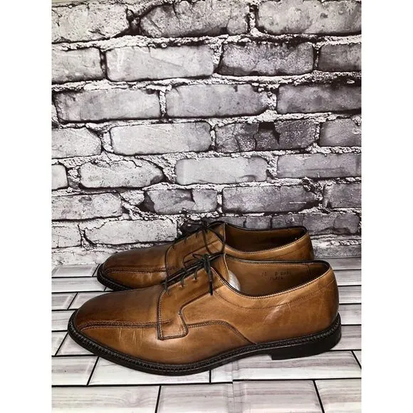 Allen Edmonds Dawson Brown Leather Derby Blucher Bicycle Dress Shoes Men Sz 13D