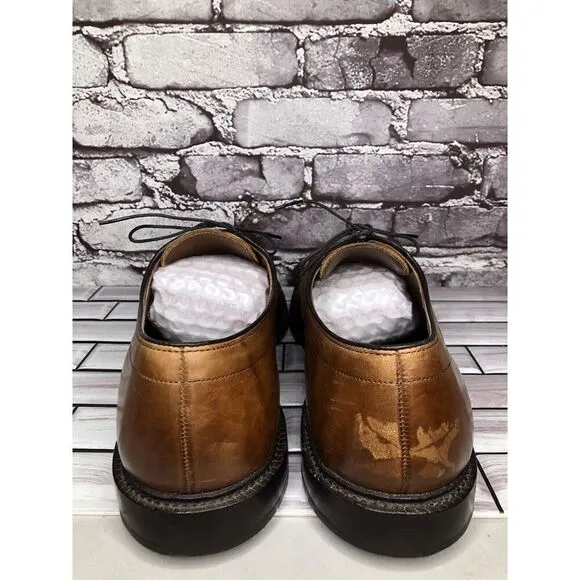 Allen Edmonds Dawson Brown Leather Derby Blucher Bicycle Dress Shoes Men Sz 13D