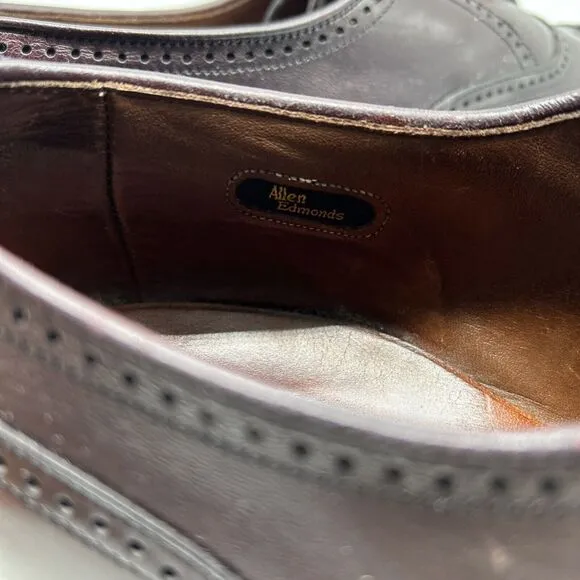 Allen Edmonds Men's Brown Leather Chester Winthrop Oxfords Marlow Shoes 11.5