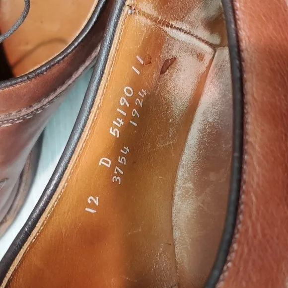 Allen Edmonds Mens Stockbridge 54190 Oxford Loafer Slip on shoes sz 12 D
