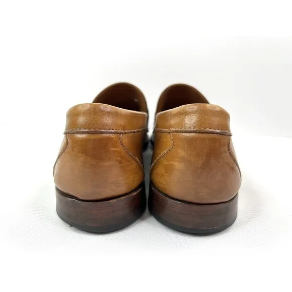 Allen Edmonds Schreier Brown Leather Tassel Slip On Loafer Shoes Men's US 12 AA