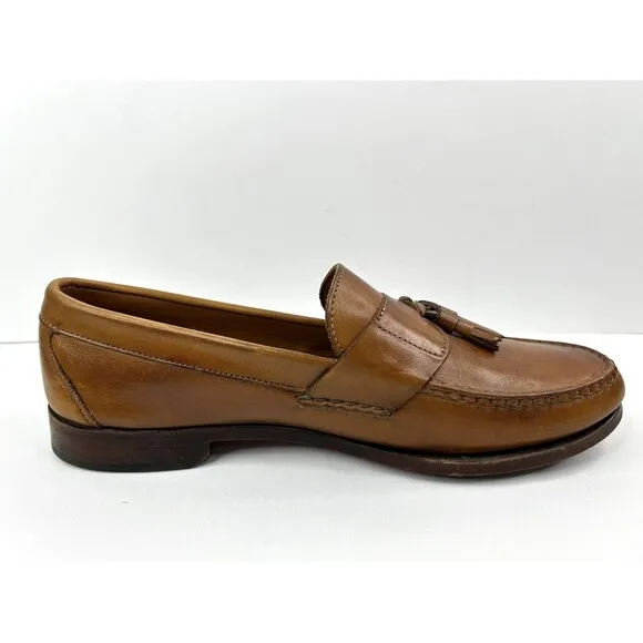 Allen Edmonds Schreier Brown Leather Tassel Slip On Loafer Shoes Men's US 12 AA