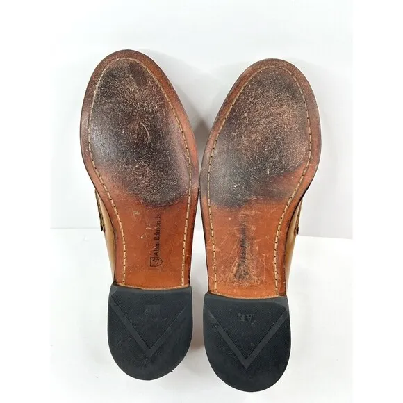 Allen Edmonds Schreier Brown Leather Tassel Slip On Loafer Shoes Men's US 12 AA