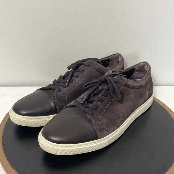 Allen Edmonds Shoes Men 12 D Canal Court Sneaker Dark Brown Suede Casual Preppy