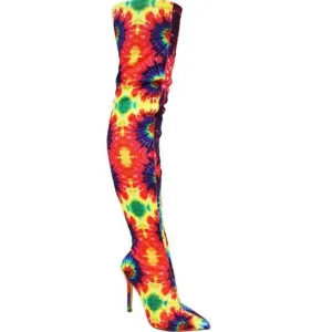 &quot; SPARKS OF COLOR &quot; Thigh High Boots ( BRAND NEW !!!!!!!!!!!!!!!