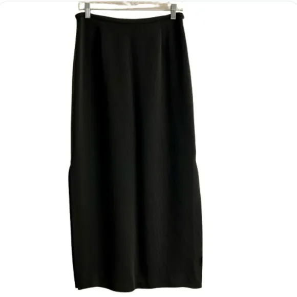 Ann Taylor Minimalist Neutral Gray Ribbed Sleeveless Tank and Maxi Skirt Set 8