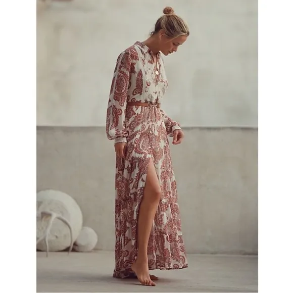 Anthropologie Aleah Printed Maxi Dress
