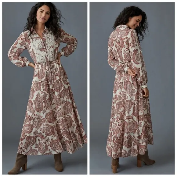 Anthropologie Aleah Printed Maxi Dress
