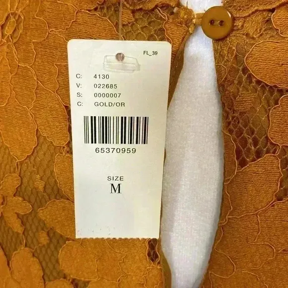 Anthropologie Blue Tassel Orange/Rust Colored, NWT Lace Dress.  Size Medium.