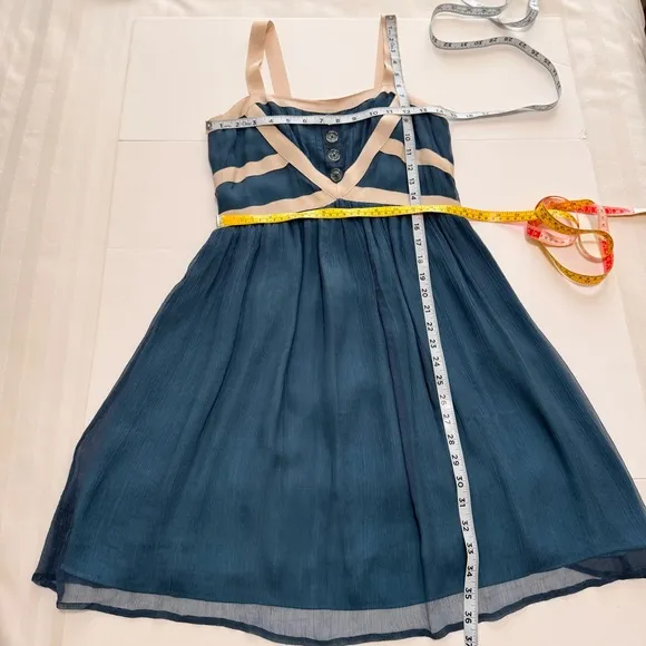 Anthropologie Burlapp Skyfall Atmospheric Chiffon Dress worn by Taylor Swift