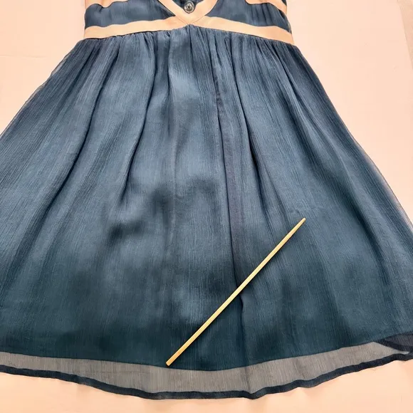 Anthropologie Burlapp Skyfall Atmospheric Chiffon Dress worn by Taylor Swift