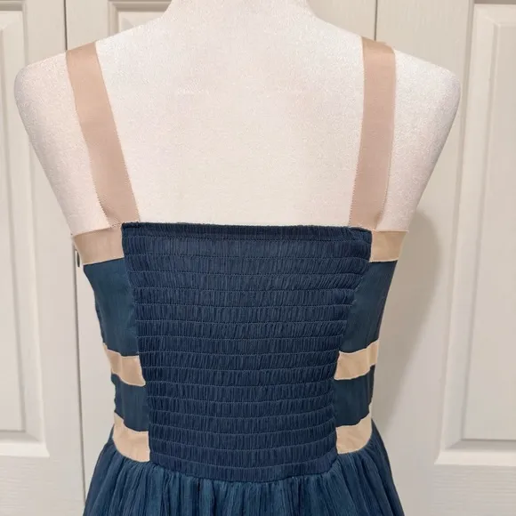 Anthropologie Burlapp Skyfall Atmospheric Chiffon Dress worn by Taylor Swift