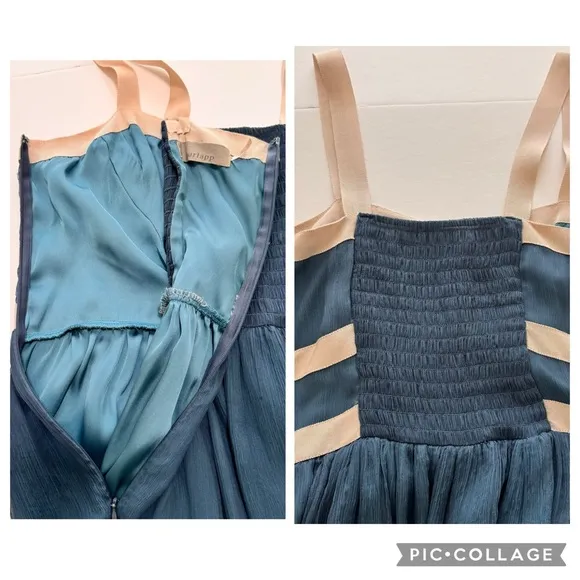 Anthropologie Burlapp Skyfall Atmospheric Chiffon Dress worn by Taylor Swift