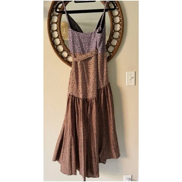 Anthropologie Hutch ELMA High Low Wrap Dress in Pink/Peach/Copper Small P