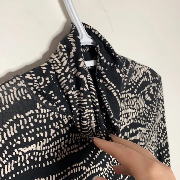 Anthropologie Maeve turtleneck printed swing dress size S
