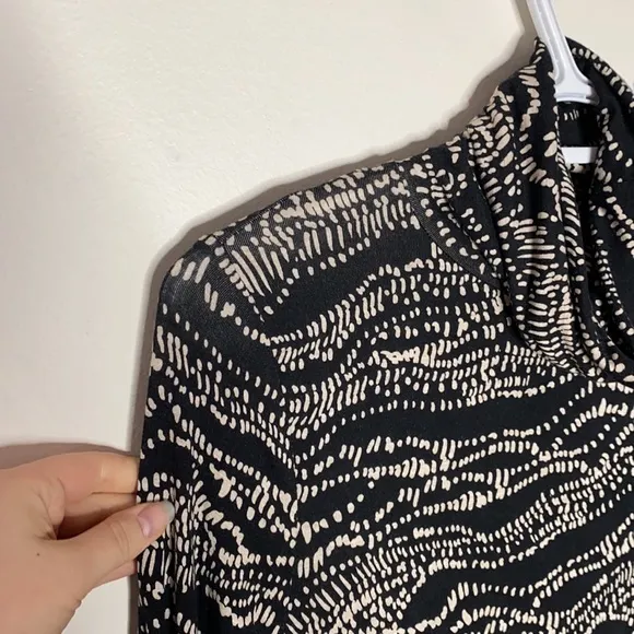 Anthropologie Maeve turtleneck printed swing dress size S