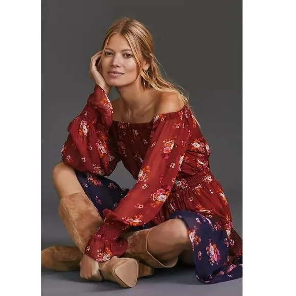 Anthropologie Off The Shoulder Maxi Dress XS NWT