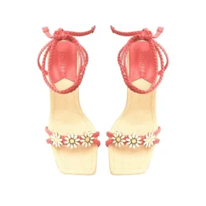 Anthropologie Schutz Hina Heels Sandals in Coral