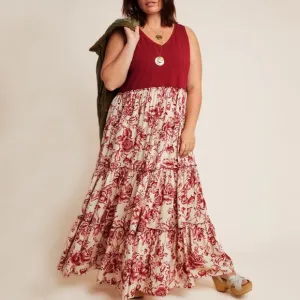 Anthropologie Trudie Tiered Maxi Dress