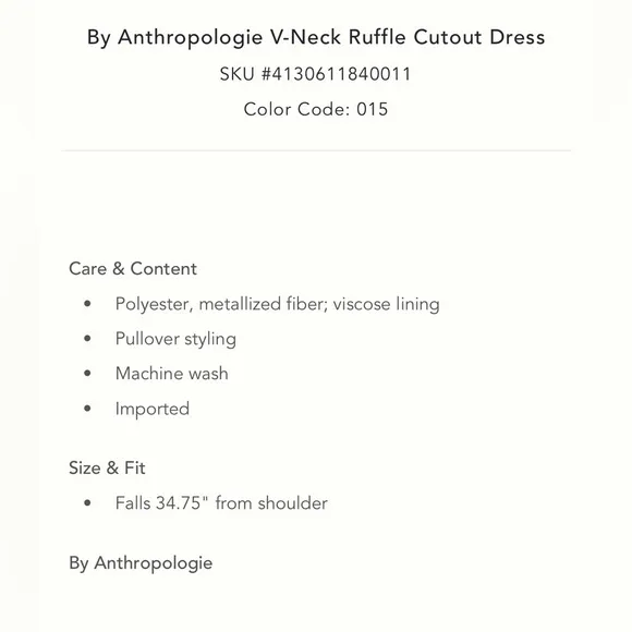 Anthropologie V Neck Ruffle Mini Dress Neutral Motif Size Large NWT