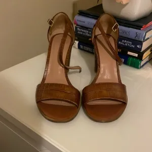 APC Brown Leather and Wooden Heels